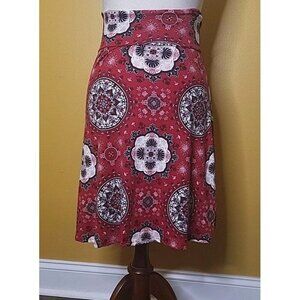 NWT Colette Women Medium Red Mali Brushed Knit Skirt Stitch Fix Boho 1970s Style